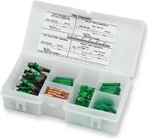 Corning Optisnap LC Singlemode OS2 900um Fiber Optic Connector, APC Polish, Organizer Pack of 25