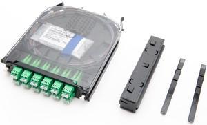 Corning CCH-CS24-B3-P00RE Closet Connector Housing Splice Cassette, 24 Fiber, LC Duplex Singlemode (OS2), Single-Fiber (250 um), APC Polish