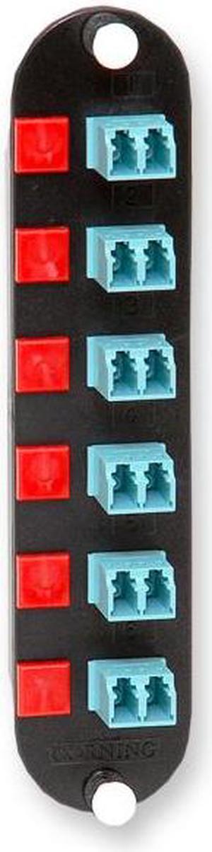 Corning CCH-CP12-E4 Patch Panel with 6 LC Duplex 10Gig Aqua OM3/OM4 Multimode 50um Adapters