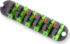 Corning CCH-CP12-D9 Closet Connector Housing Panel with 6 SC Duplex OS2 Singlemode Adapters, APC Polish