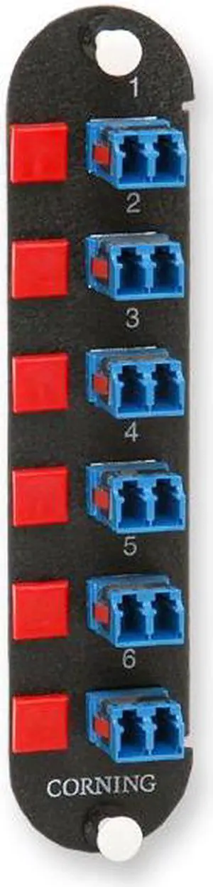 Corning  CCH-CP12-A9 LANscape CCH Patch Panel with 6 LC Duplex OS2 SM Singlemode Adapters