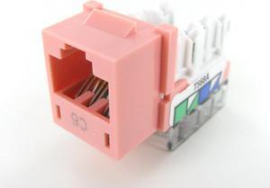 Hubbell HXJ6PK25 XCelerator Universal Wired Cat6 Jack, 25 Pack, Pink