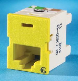 Ortronics OR-TJ600-44 Clarity TracJack Cat6 RJ45 Jack, Dark Yellow