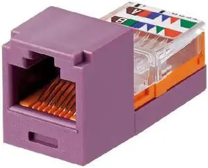 Panduit CJ588VL Mini-Com Cat5/Cat5e Jack Module, Violet/Purple