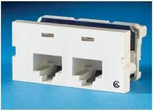 Legrand / Ortronics S22600 Clarity Series II 2-Port Cat6 Jack Module, Fog White