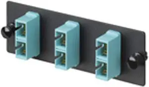 Panduit FAP3WAQDSCZ Fiber Optic Adapter Panel w/3 SC Duplex OM3/OM4 Multimode 50um Adapters