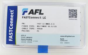 AFL FAST-LC-MM62.5-6 FastConnect LC MM 62.5 OM1 Fiber Optic Connector, 6-Pack