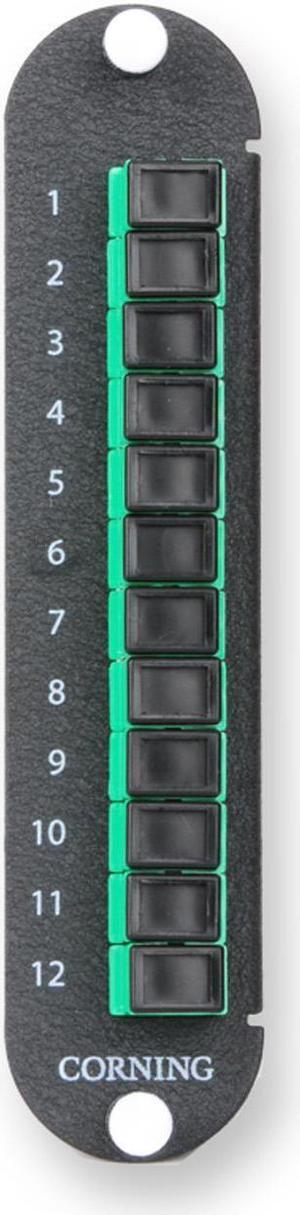 Corning CCH-CP12-6C Fiber Adapter Panel, 12 SC Simplex OS2 Singlemode APC