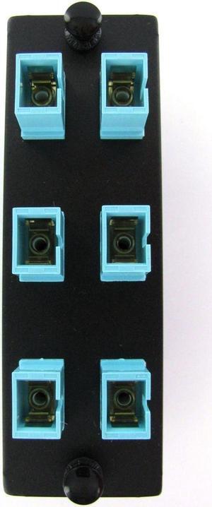 Panduit FAP6WAQSCZ Fiber Optic Adapter Panel, 6 SC Simplex OM3/OM4 MM 50um