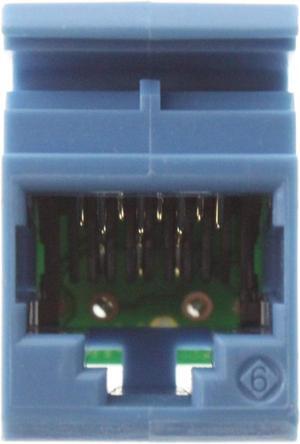 Siemon MX6-F06 Cat6 RJ45 Modular Jack, Blue