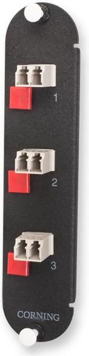 Corning CCH-CP06-A8 Fiber Adapter Panel, 3 LC Duplex OM1 MM 62.5