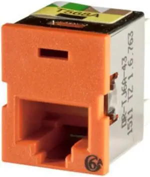 Ortronics OR-TJ6A-43 Clarity TracJack Cat6a RJ45 Jack, Orange