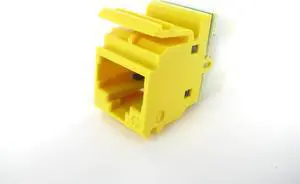Siemon MX6-F05 Cat6 RJ45 Flat Modular Jack, Yellow