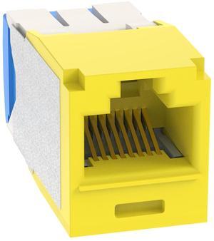 Panduit CJ6X88TGYL Mini-Com TX6 10 Gig Cat6a Jack Module, Yellow, Box of 50