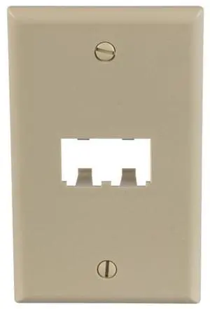 Panduit CFP2EI 2-Port Mini-Com Single-Gang Faceplate, Classic Series, Electric Ivory