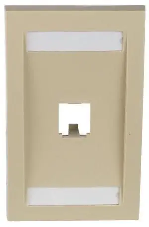 Panduit CFPE1EIY 1-Port Mini-Com Single-Gang Faceplate, Executive Series, Electric Ivory