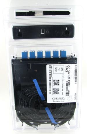 Corning CCH-CS24-A9-P00RE CCH Splice Cassette, 24 Fiber, LC Duplex Singlemode (OS2), Single-Fiber (250 um)