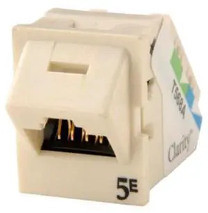 Ortronics OR-TJ5E45-99 Clarity TracJack Cat5e Angled Jack, Wiremold Ivory