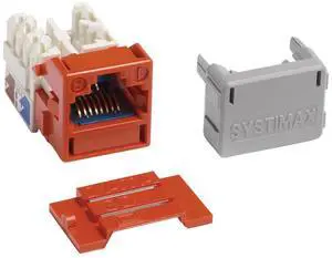Commscope Systimax MGS600-112 GigaSpeed X10D Cat6a M-Series RJ45 Modular Jack, Orange 760092379