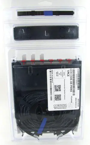 Corning CCH-CS06-A8-P00KE Pigtailed Splice Cassette, 6 Fiber, LC UPC Duplex 62.5um Multimode OM1, Single-Fiber (250um)
