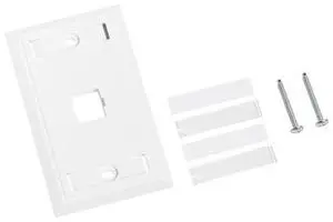 Commscope M10L-262 1-Port M-Series Type L Flush Mounted Faceplate, White, 108258427