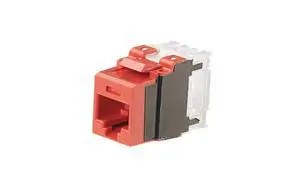 Panduit NK6X88MRD NetKey Cat6a RJ45 Keystone Punchdown Jack Module, Red Panduit NK6X88MRD NetKey Cat6a RJ45 Keystone Punchdown Jack Module, Red