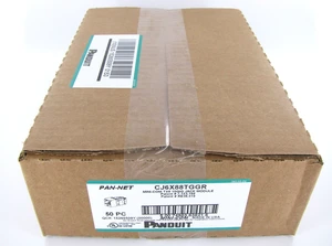 Panduit CJ6X88TGGR Cat6a 10 Gig Mini-Com Jack Module, Green, Box of 50 Panduit CJ6X88TGGR Cat6a 10 Gig Mini-Com Jack Module, Green, Box of 50