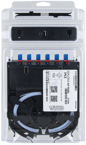 Corning CCH-CS12-A9-P00RJ Pigtailed Splice Cassette, 12 Fiber, LC Duplex Singlemode (OS2), Ribbon Corning CCH-CS12-A9-P00RJ Pigtailed Splice Cassette, 12 Fiber, LC Duplex Singlemode (OS2), Ribbon