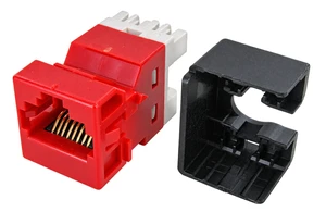 Commscope UNJ10G-RD Uniprise Cat6a M-Series Unshielded RJ45 Modular Jack, Red 760241177 Commscope UNJ10G-RD Uniprise Cat6a M-Series Unshielded RJ45 Modular Jack, Red 760241177