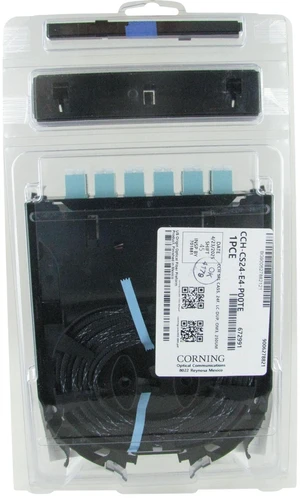 Corning CCH-CS24-E4-P00TE Pigtailed Splice Cassette, 24 Fiber, LC PC Duplex 50um Multimode (OM3), Single-Fiber (250 um) Corning CCH-CS24-E4-P00TE Pigtailed Splice Cassette, 24 Fiber, LC PC Duplex 50um Multimode (OM3), Single-Fiber (250 um)