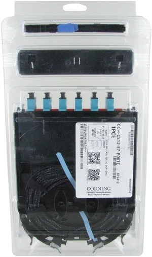 Corning CCH-CS12-E7-P00TE Pigtailed Splice Cassette, 12 Fiber, SC Duplex Multimode (OM3/OM4), 250 um Corning CCH-CS12-E7-P00TE Pigtailed Splice Cassette, 12 Fiber, SC Duplex Multimode (OM3/OM4), 250 um