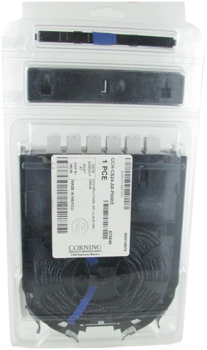 Corning CCH-CS24-A8-P00KE Pigtailed Splice Cassette, 24 F, LC Duplex OM1 Corning CCH-CS24-A8-P00KE Pigtailed Splice Cassette, 24 F, LC Duplex OM1