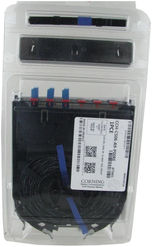 Corning CCH-CS06-A9-P00RE Pigtailed Splice Cassette, 6 Fiber, LC UPC Duplex Singlemode (OS2), Single-Fiber Corning CCH-CS06-A9-P00RE Pigtailed Splice Cassette, 6 Fiber, LC UPC Duplex Singlemode (OS2), Single-Fiber