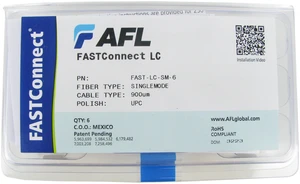 AFL FAST-LC-SM-6 FastConnect LC Singlemode SM OS2 Fiber Optic Connector, 6-Pack AFL FAST-LC-SM-6 FastConnect LC Singlemode SM OS2 Fiber Optic Connector, 6-Pack