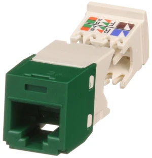 Panduit CJ688TGGR Mini-Com TX6 Plus Cat6 Jack Module, Green Panduit CJ688TGGR Mini-Com TX6 Plus Cat6 Jack Module, Green