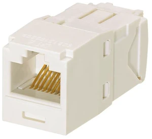 Panduit CJ688TGIW Snap In Connector, Mini-Com, TX6 PLUS UTP, Cat 6, Off White Panduit CJ688TGIW Snap In Connector, Mini-Com, TX6 PLUS UTP, Cat 6, Off White