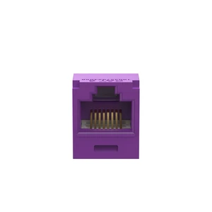 Panduit CJ688TGVL Mini-Com TX6 Plus Cat6 RJ45 Ethernet Jack Module, UTP Unshielded, Violet Panduit CJ688TGVL Mini-Com TX6 Plus Cat6 RJ45 Ethernet Jack Module, UTP Unshielded, Violet