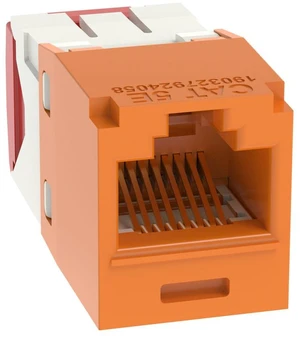 Panduit CJ5E88TGOR Mini-Com TX5e Cat5e RJ45 Ethernet Jack Module, UTP Unshielded, Orange Panduit CJ5E88TGOR Mini-Com TX5e Cat5e RJ45 Ethernet Jack Module, UTP Unshielded, Orange