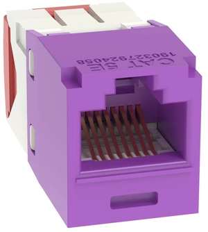 Panduit CJ5E88TGVL-50 Mini-Com TX5e Cat5e RJ45 Ethernet Jack Module, UTP Unshielded, Violet, 50-Pack Panduit CJ5E88TGVL-50 Mini-Com TX5e Cat5e RJ45 Ethernet Jack Module, UTP Unshielded, Violet, 50-Pack