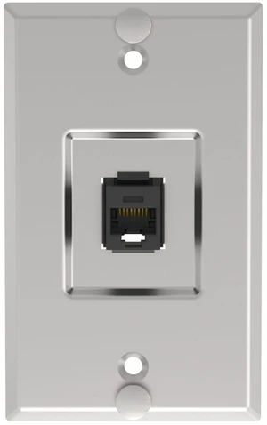Panduit KWPK6 Stainless Steel Keystone Wall/Phone Plate with Cat6 RJ45 Ethernet Jack Module Panduit KWPK6 Stainless Steel Keystone Wall/Phone Plate with Cat6 RJ45 Ethernet Jack Module