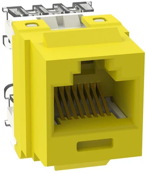 Panduit NK688MYL NetKey Cat6 Punchdown Keystone RJ45 Ethernet Jack Module, Yellow Panduit NK688MYL NetKey Cat6 Punchdown Keystone RJ45 Ethernet Jack Module, Yellow