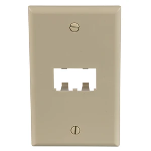Panduit CFP2EI 2-Port Mini-Com Single-Gang Faceplate, Classic Series, Electric Ivory Panduit CFP2EI 2-Port Mini-Com Single-Gang Faceplate, Classic Series, Electric Ivory