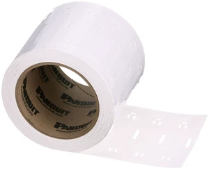 Panduit M300X100Y7T-2026 Thermal Transfer Marker Plates, 3" W x 1" H, White Polyester/Polyolefin, 500 Markers Per Roll Panduit M300X100Y7T-2026 Thermal Transfer Marker Plates, 3" W x 1" H, White Polyester/Polyolefin, 500 Markers Per Roll