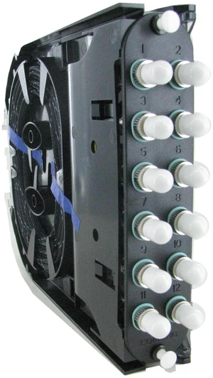 Corning CCH-CS12-H3-P00TE Pigtailed Fiber Optic Splice Cassette, 12 Fiber, ST Aqua 50um Multimode OM3 Corning CCH-CS12-H3-P00TE Pigtailed Fiber Optic Splice Cassette, 12 Fiber, ST Aqua 50um Multimode OM3