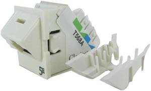 Ortronics OR-TJ5E45-99 Clarity TracJack Cat5e Angled RJ45 Ethernet Jack, Wiremold Ivory Ortronics OR-TJ5E45-99 Clarity TracJack Cat5e Angled RJ45 Ethernet Jack, Wiremold Ivory