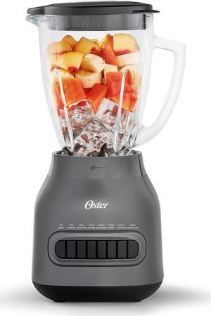 Oster Easy-to-Clean Blender with 6-Cup Boroclass Glass Jar Diamond Grey