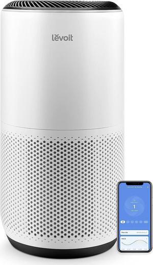 LEVOIT Air Purifiers for Home Large Room, Smart WiFi Alexa Control, H13 True HEPA Filter Air Purifier for Allergies, Pets, Smoke, Dust, Monitor Air Quality with 4 Colors, Auto Mode, Core 400S White