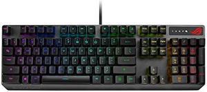 ASUS Mechanical Gaming Keyboard - ROG Strix Scope RX | Red Optical Mechanical Switches | USB 2.0 Passthrough | 2X Wider Ctrl Key for Greater FPS Precision | Aura Sync, Armoury Crate RGB Lighting