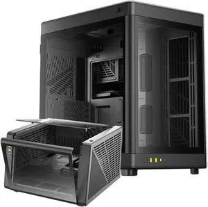 Gamdias NESO P1 Dual Chamber, ATX, Panoramic Tempered Glass, Trapezoid Shaped