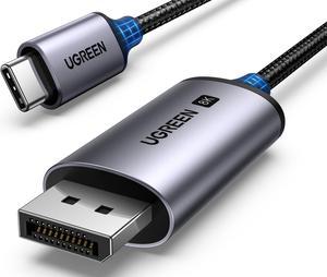 UGREEN USB C to DisplayPort 1.4 Cable 8K@60Hz 4K@240Hz Thunderbolt 4/3 to DisplayPort Cord USB C to DP 1.4 32.4Gbps Braided Compatible iPhone 15, MacBook Pro/Air, iPad, Mac Mini, Galaxy, XPS 17, 6.6FT